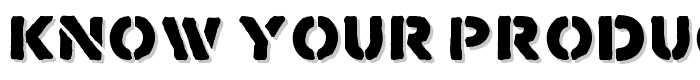 Know Your Product font